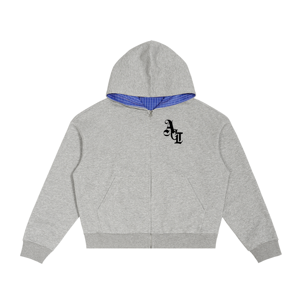 Contrast Zip Hoodie