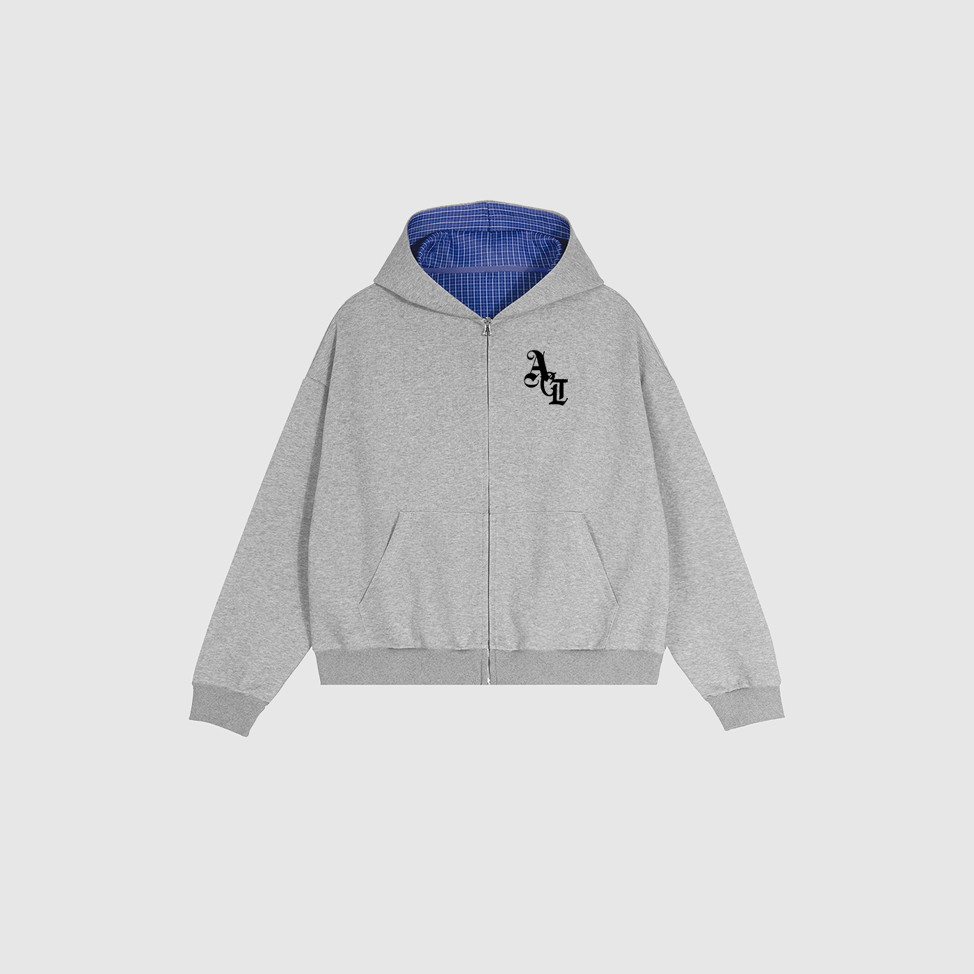 Contrast Zip Hoodie