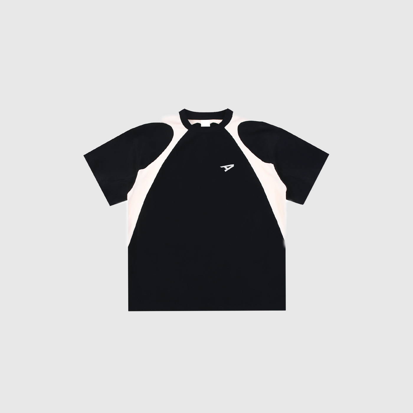 Contrast Panel Cotton T-Shirt