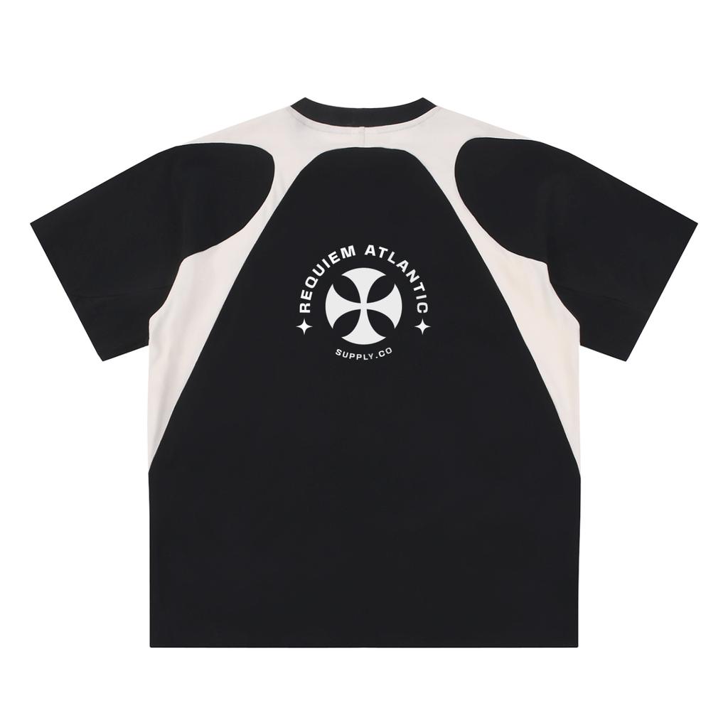 Contrast Panel Cotton T-Shirt