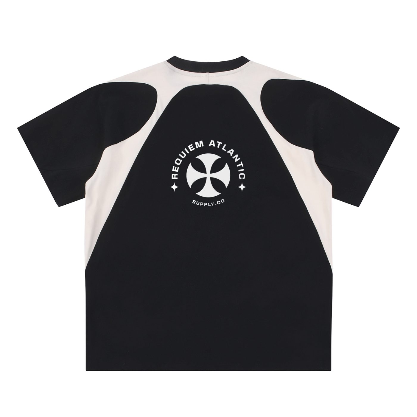 Contrast Panel Cotton T-Shirt